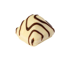 Chocolate sweet a white background