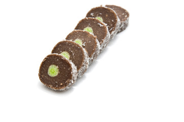 Almond coco rod slices diagonal
