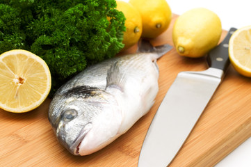 Dorada fish and vegetables