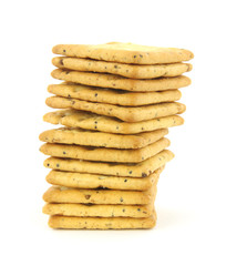 Whole grain crackers stack