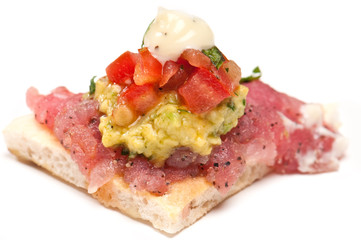 Tomato and Basil Bruschetta Canape