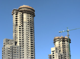 Construction of two tower building