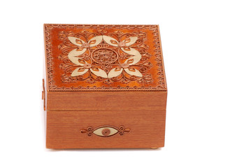 Red Wooden casket