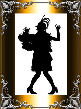 Charlston dancer framed