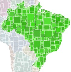 Mosaico della mappa brasile