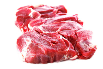 fresh beef isolated on white