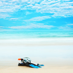 Fototapeta premium Mask and fins