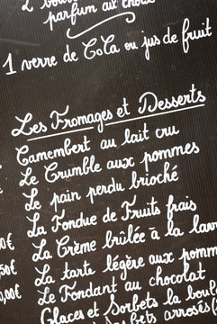 fromages et desserts