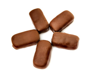 Five chocolate candies