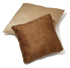 two brown pillows