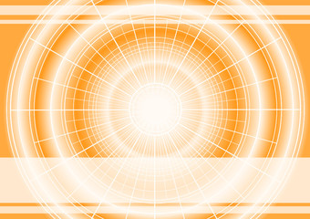 Digital bright star with radial grid and copy space