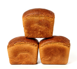 Three loaves of rye bread