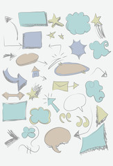 collection of sketchy shapes