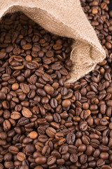 coffee poured out of a sack