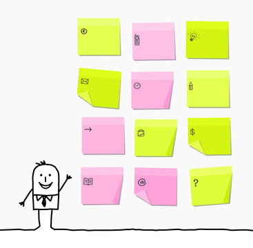 homme & postits