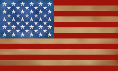 Grunge Style USA Flag (Vector)