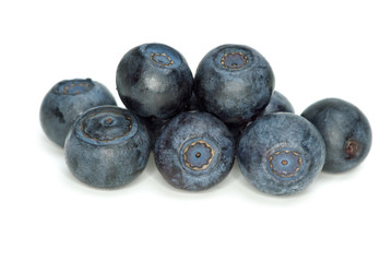 Few blueberries closeup