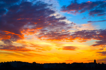 Fototapeta premium urban sunset