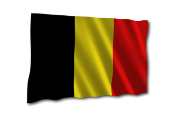 Fototapeta premium Belgien Flagge