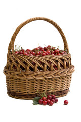 Fototapeta na wymiar Basket with cherries