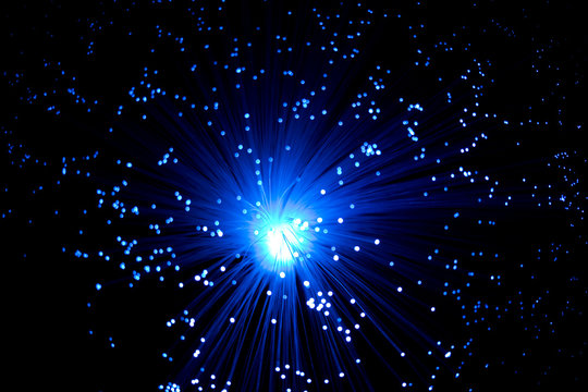 the blue optical fibres