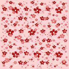 rosa blümchen kitsch tapeteblumen - illustration