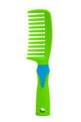 green plastic comb