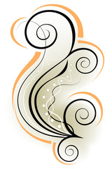 Pattern from curl. Abstract vector illustration.