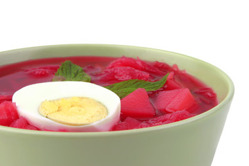 fresh beet vegetable soup