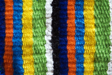 Obraz premium Colorful handmade knitting texture