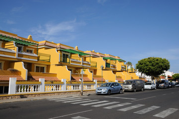 Street in Caleta de Fuste, Canary Island Fuerteventura Spain