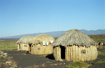Gabra huts, Lake Turkana, Kenya