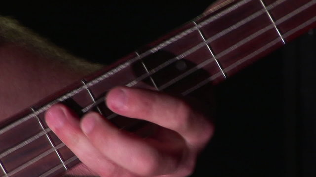 guitar playing close up