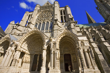 france; chartres; cathédrâle : portail nord