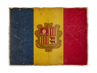 grunge flag of Andorra