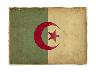 grunge flag of Algeria