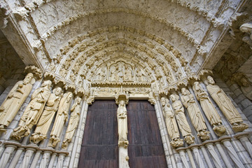 france; chartres; cathédrâle : portail nord
