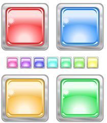 Color web buttons. Vector illustration