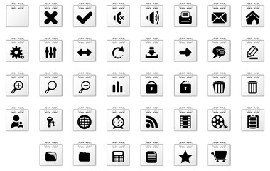 Stickers with web icons