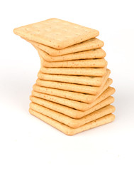 crackers isolated on white background
