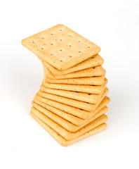 crackers isolated on white background