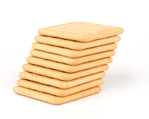 crackers isolated on white background