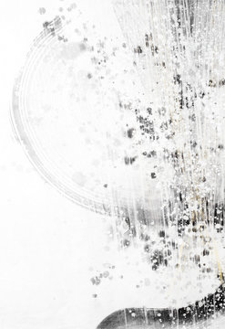 和紙模様（墨）