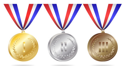 Gold Silver Bronze Medals