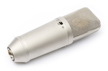 The big microphone on a white background