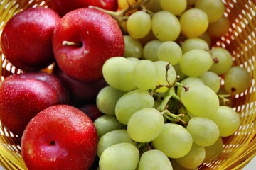 Trauben und Pluots