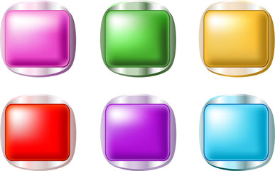 Set of smooth shiny buttons