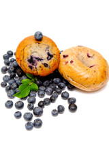 Blueberry Muffin And Bagel