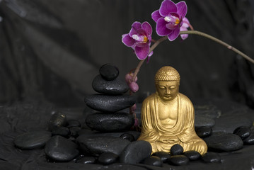 Buddha und Orchidee