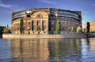 Parliament building in Stockholm.